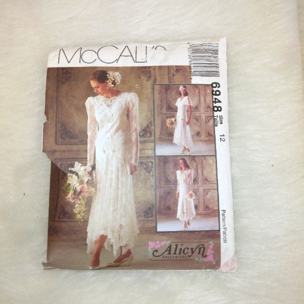 McCall's 6948 Bridal Gown Bridesmaid dress. Size 12 bridal wedding